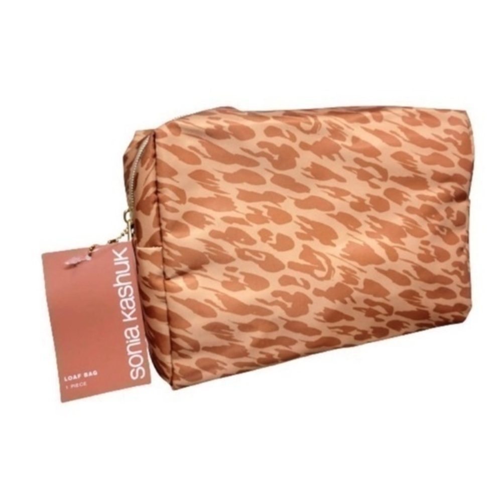 Sonia Kashuk 2 Brown Tone Color Makeup Storage Travel Zippered Bag